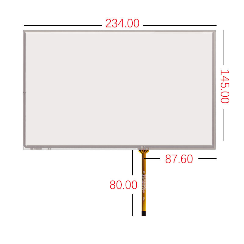 AT102TN03 V.8 10.2 inch touch glass