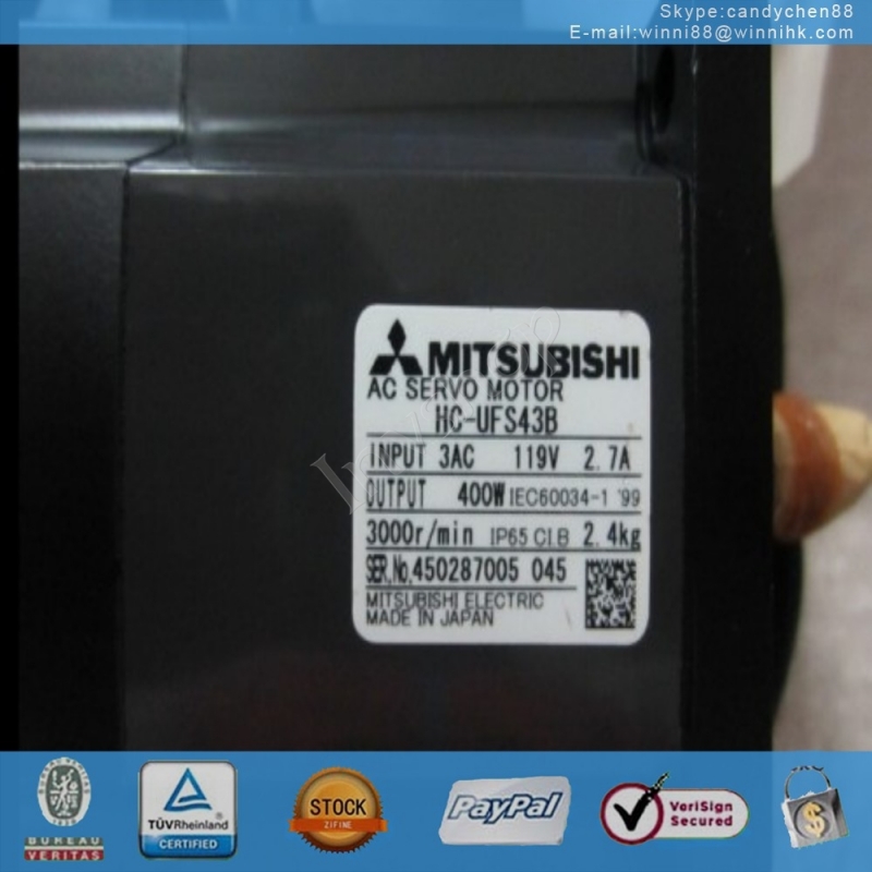 for Mitsubishi HC-UFS43B Used servo motor 60 days warranty