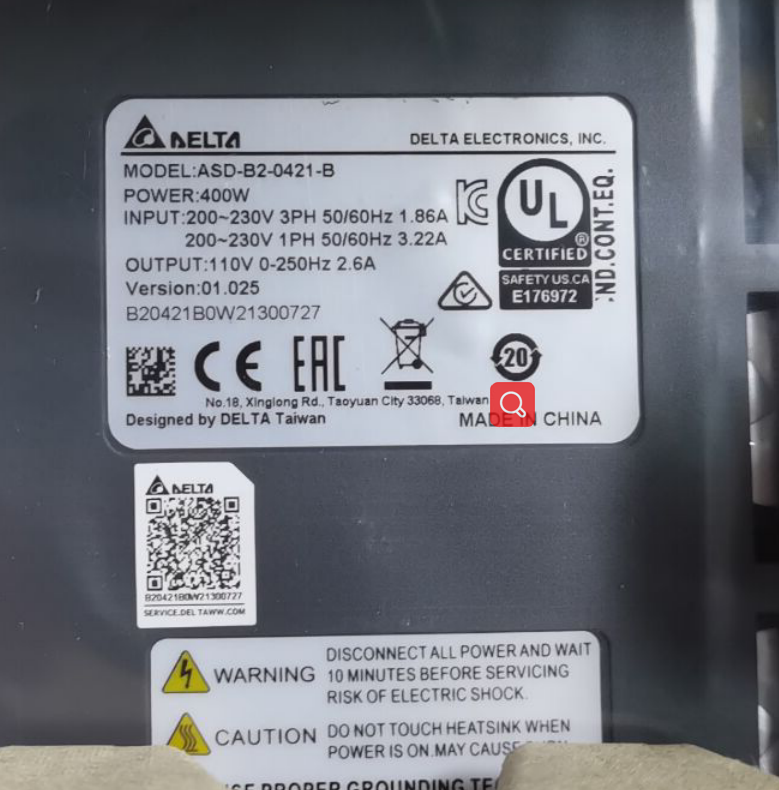 Delta 400W servo drive ASD-B2-0421-B