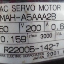 Used Yaskawa AC Servo Motor SGMAH-A5AAA2B Tested