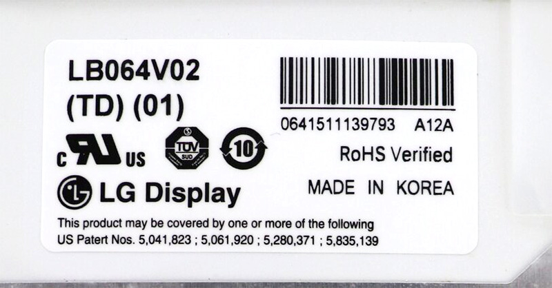 LB064V02 (TD)(01) LB064V02(TD01) 6.4