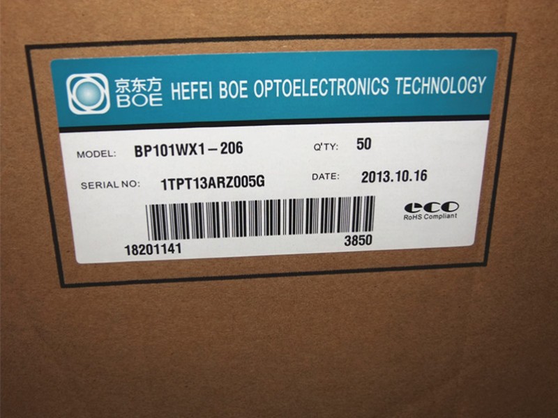 BP101WX1-206 10.1 Inch LCD Panel for BOE B LCD Display LCD Screen Resolution WXGA 1280×800