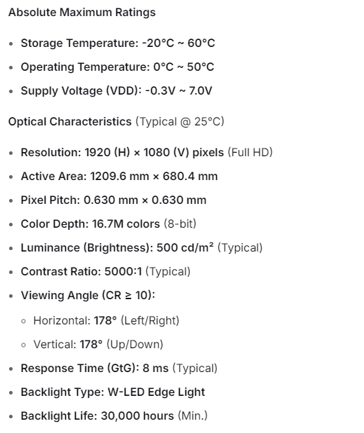 LTI550HN16 SAMSUNG 55 Zoll LCD-Display neu und original