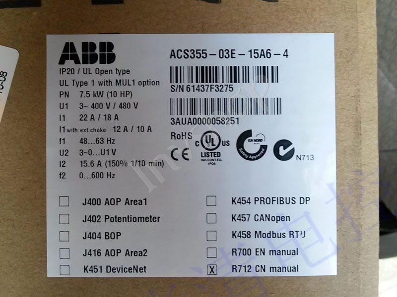ACS355-03E-07A3-4 ABB Frequency converter