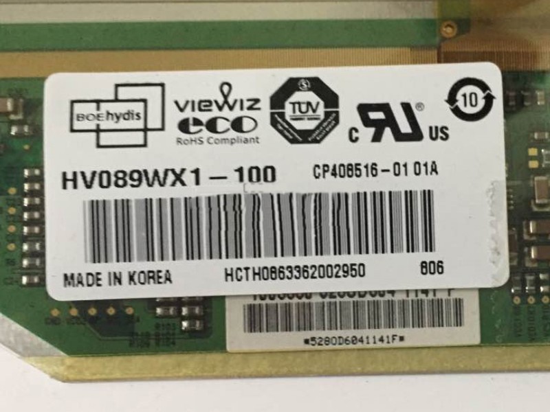 hv089wx1-100 8.9inch boe vorbei tft - lcd - 167 ppi - lcd - display - panel