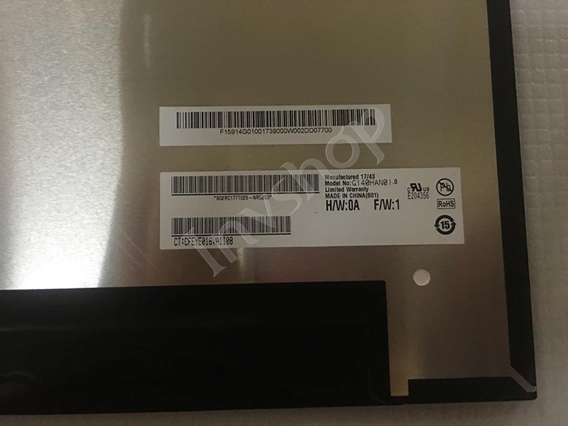 G140HAN01.0 AUO 14inch LCD panel New and Original