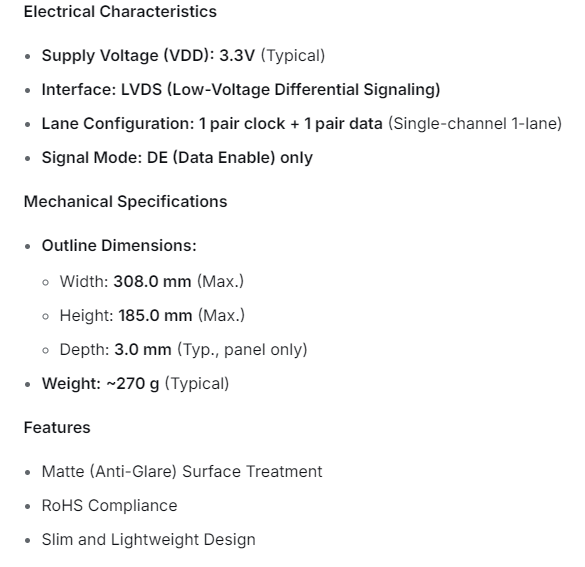 LTN133HL04-301 SAMSUNG 13.3inch lcd display Neu und Original