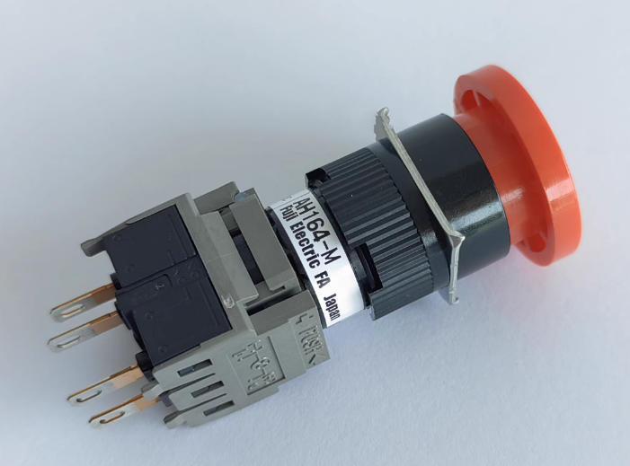 PUSH BUTTON AH164-M ( red ) Mushroom head reset button switch