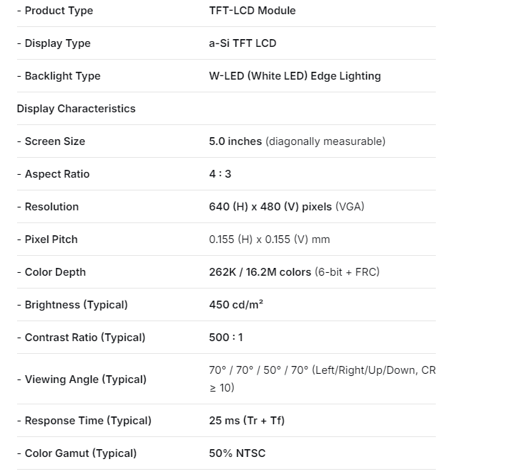 NEU 5.4INCH LCD SCREEN PANEL NTM244X61A