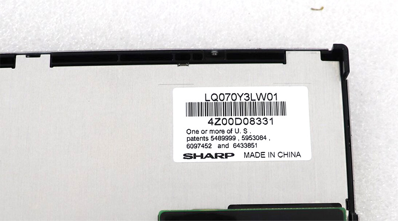 LQ070Y3LW01 7.0 inch 800*480 Sharp LCD Panel 163.2×104×9.5 mm Outline