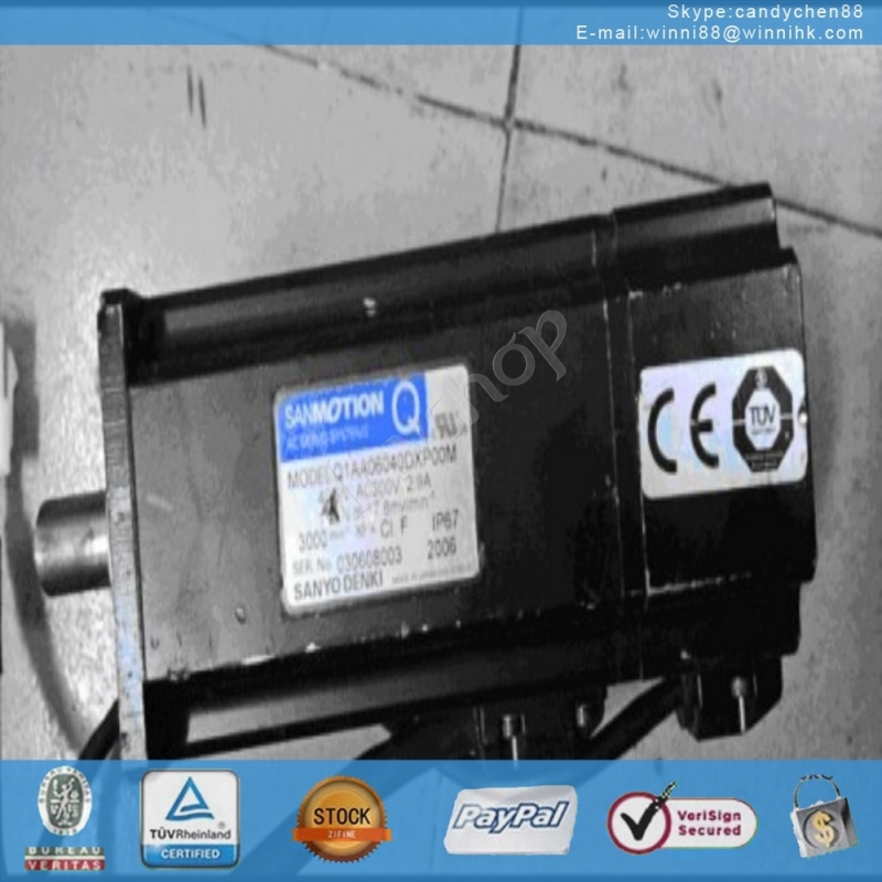 Q1AA06040DXP00M motor Used 400w Sanyo servo 60 days warranty
