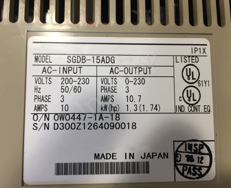 fÃ¼r 60 tage garantie sgdb-15adg yaskawa server verwendet