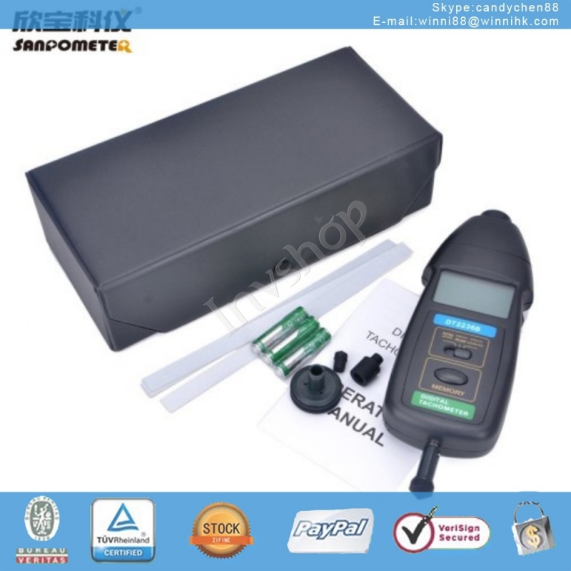 new DT2236B 2 in1 Contact Tachometer RPM Surface Speed Tester