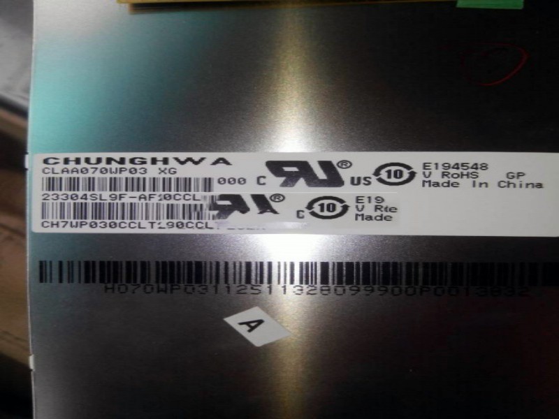 CLAA070WP03 CPT 7.0 inch A-Si TFT lcd display Brightness 450 cd/m² (Typ.)