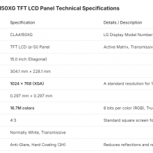 new CLAA150XG 01E 15