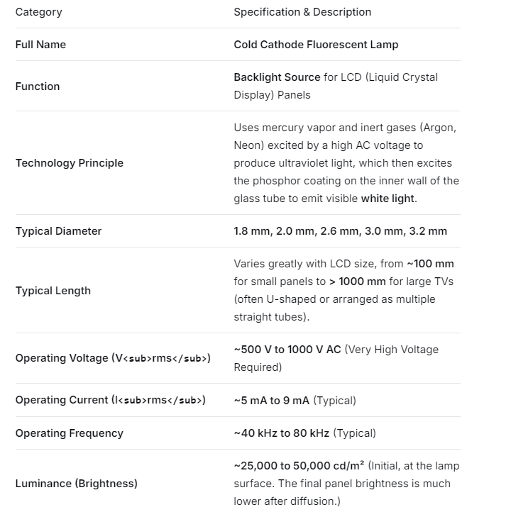 NEW 5.7 INCH CCFL LCD LAMP 100mm X 2mm with cable(16PCS/SET)