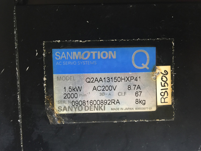 gebrauchter SANYO Servomotor Q2AA13150HXP41