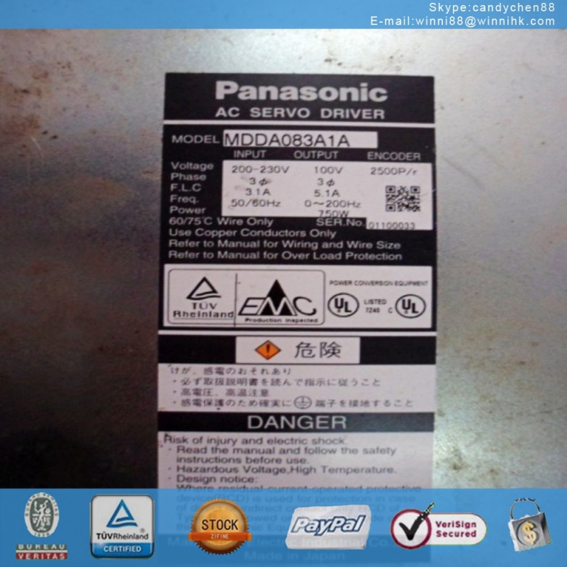 MDDA083A1A PANASONIC AC Servo Drive