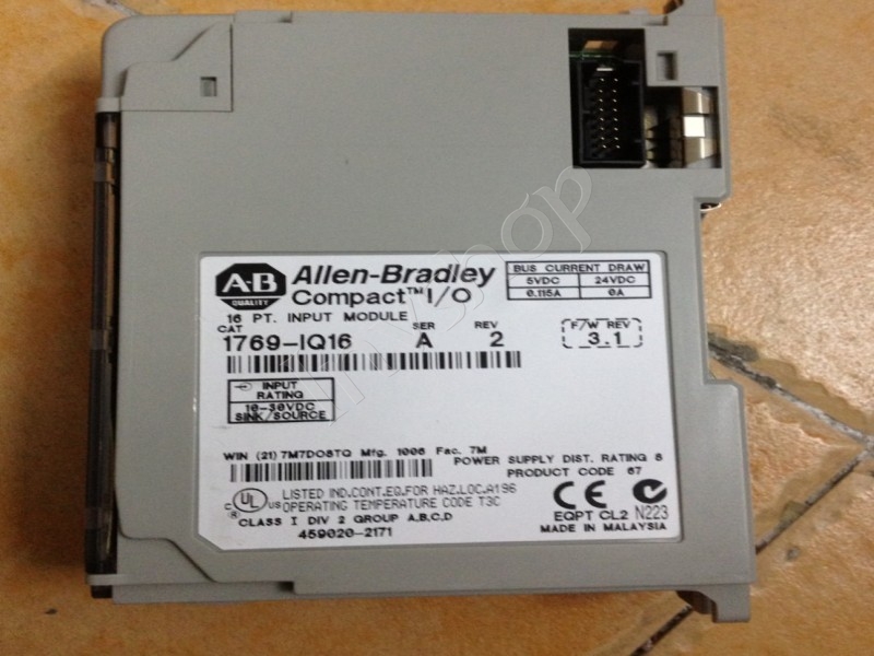 new Allen-Bradley 1769IQ16 controller module of PLC