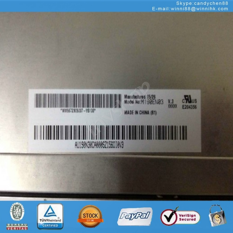 display panel LCD M190EN03 V2 19''New 60 days warranty