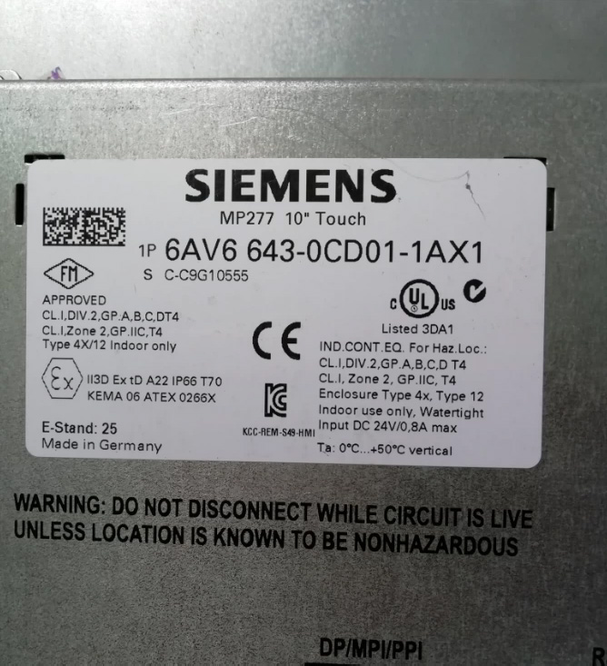 6AV6 643 0CD01-1AX1 Proface HMI Touchscreen