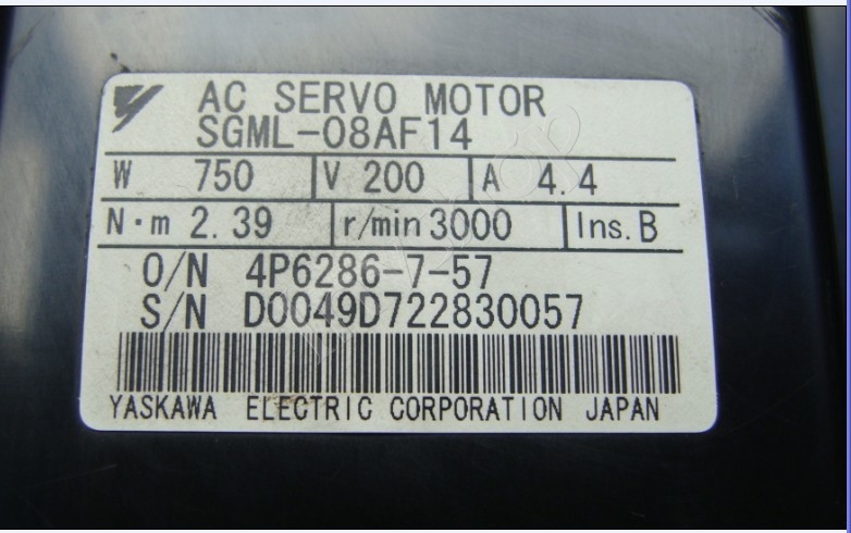Yaskawa SGML-08AF14 servo motor