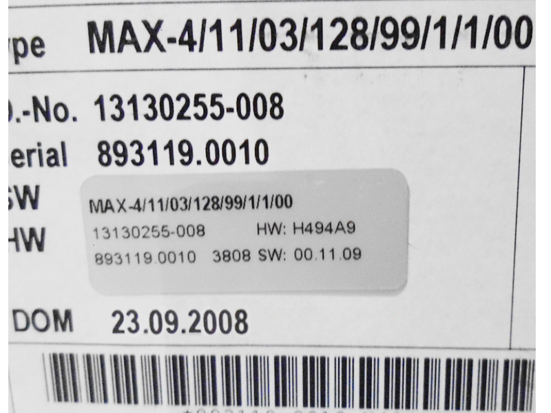 MAX-4/11/03/128/99 / 1/1/00 Servoantriebsnetzteil