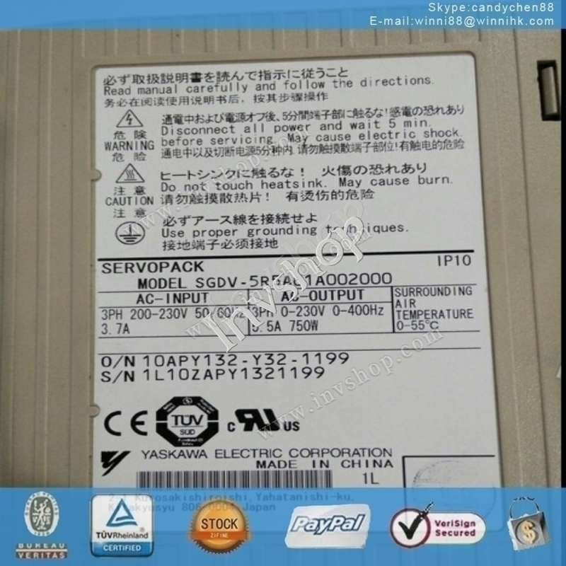 SGDV-5R5A01A002000 SGDV-5R5A01A for Yaskawa driver