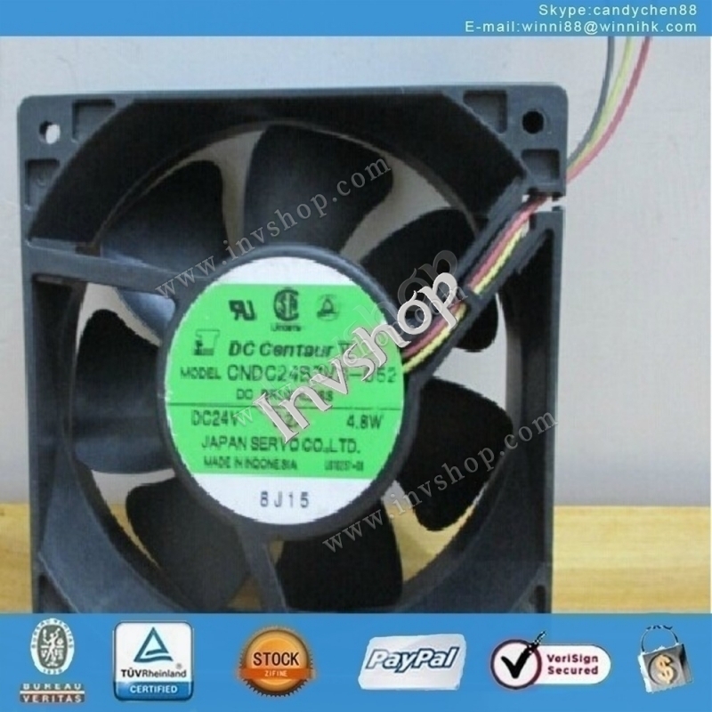 new Servo CNDC24B7VS-052 fan DC:24V 0.2A 4.8W 120*120*38mm 3Pin
