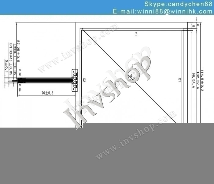 NEW TTW4065031 6.5''Display glass For Touch Screen