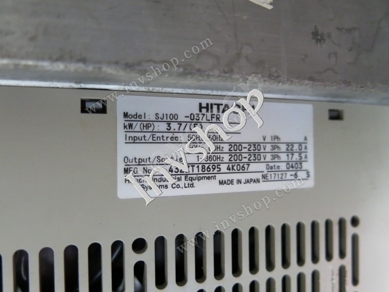 Inverter USED SJ100-037LFR 220V- 3.7KW Hitachi tested