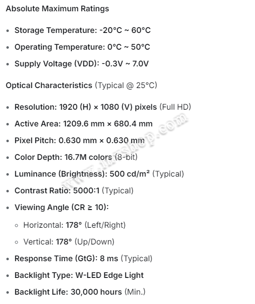 LTI550HN16 SAMSUNG 55 Zoll LCD-Display neu und original
