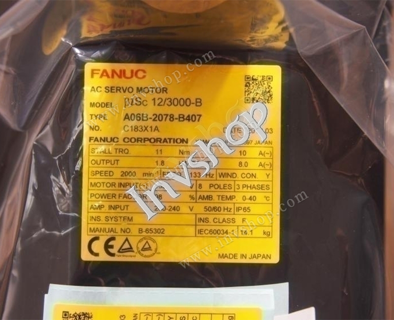 A06B-2078-B407 Fanuc-Servomotor