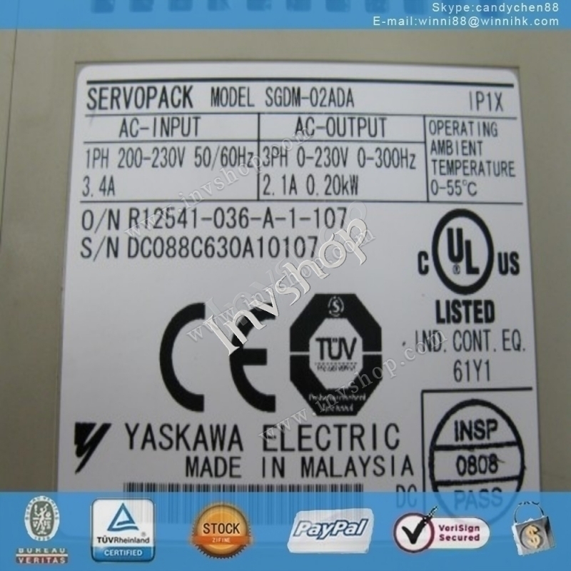 SGDM-02ADA+SGMAH-02AAA4C servo pack Used for Yaskawa 60 days warranty