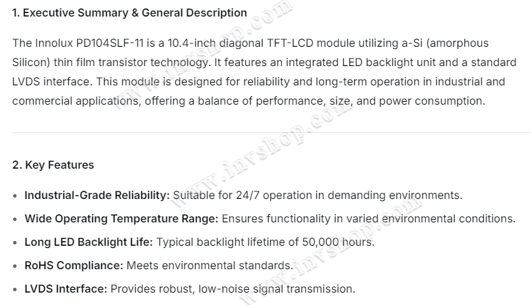 PD104SLF-11 PVI 10.4inch lcd panel PD104SLF