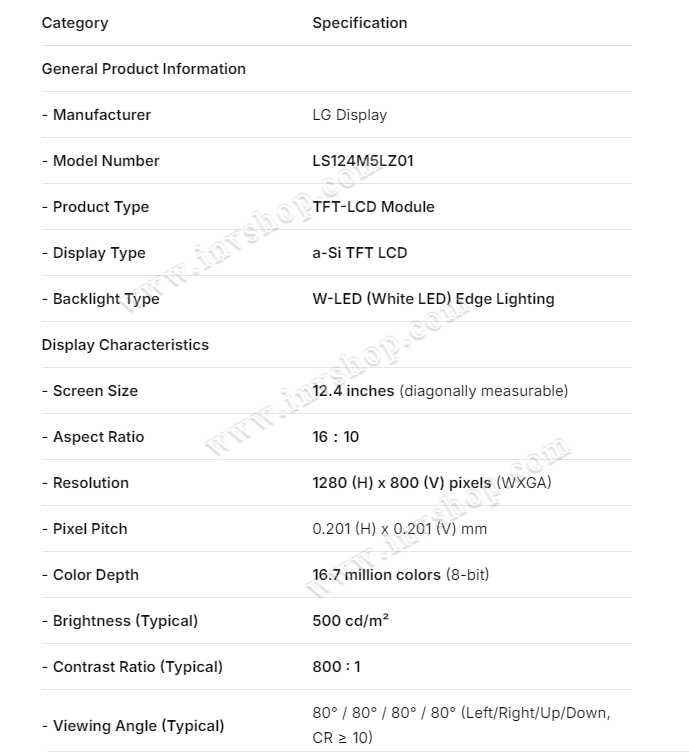 LS124M5LZ01 Sharp 12.4 