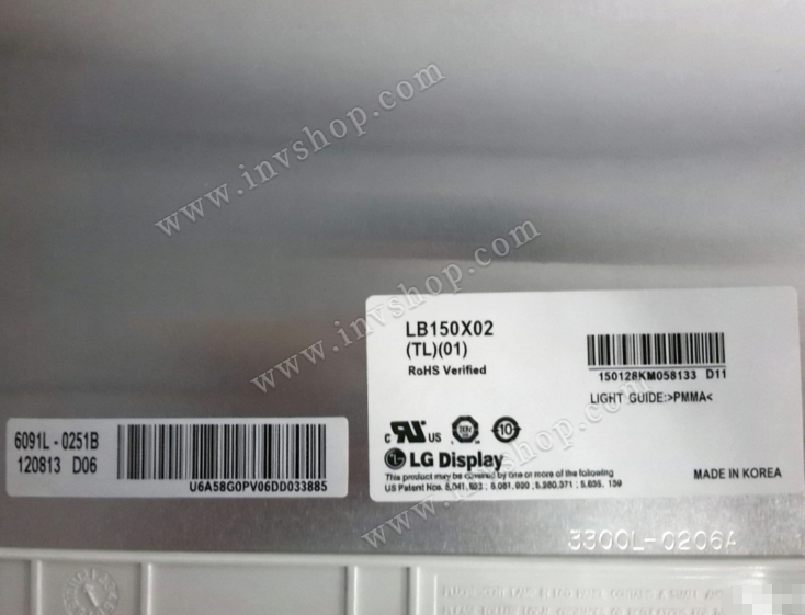 LB150X02(TL)(01) 15  inch  1024*768 a-Si TFT-LCD for LG  LB150X02-TL01