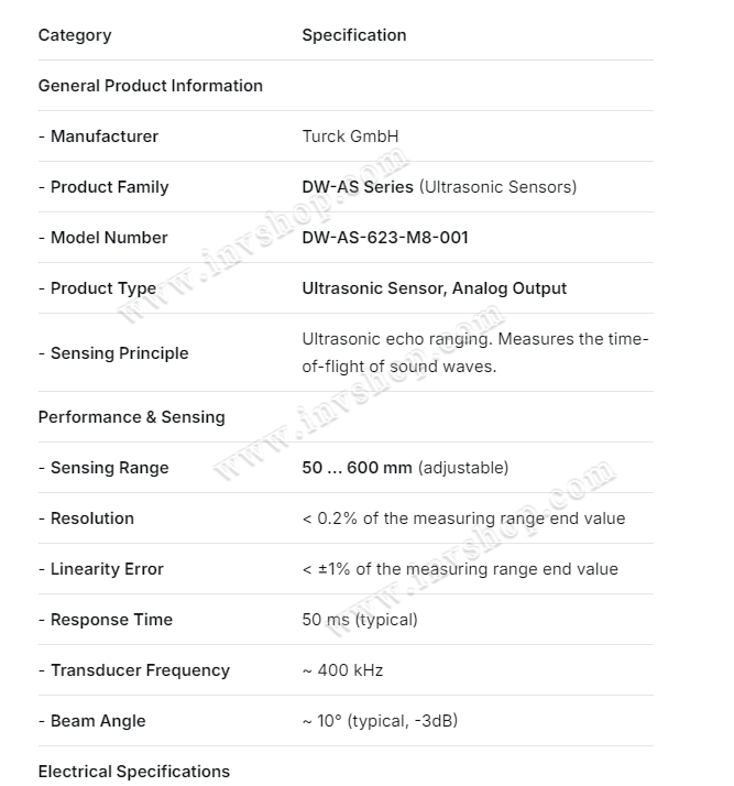 DW-AS-623-M8-001 sensor Contrinex New and Original