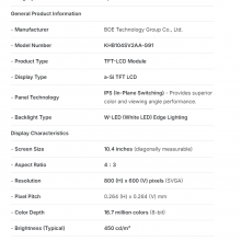 NEW KYOCERA LCD DISPLAY KHB104SV2AA-G91