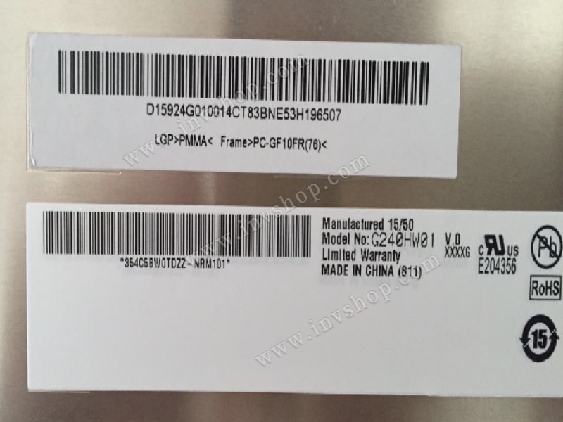 24.0 inch Computer lcd screen Panel G240HW01 V0