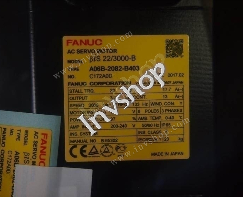 A06B-2082-B403 Fanuc-Servomotor