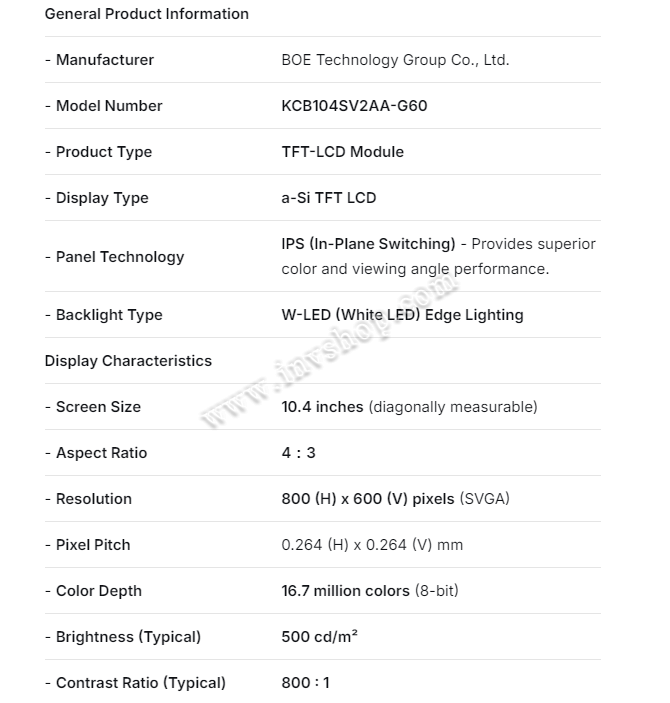 NEU KYOCERA LCD DISPLAY KCB104SV2AA -G60