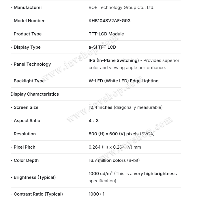 NEUER KYOCERA LCD DISPLAY KH104SV2AE -G93