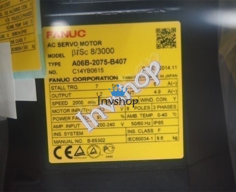 A06B-2075-B407 Fanuc-Servomotor