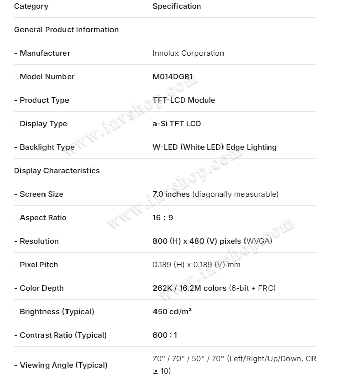 NEW LCD PANEL SCREEN 5.4INCH M014DGB1