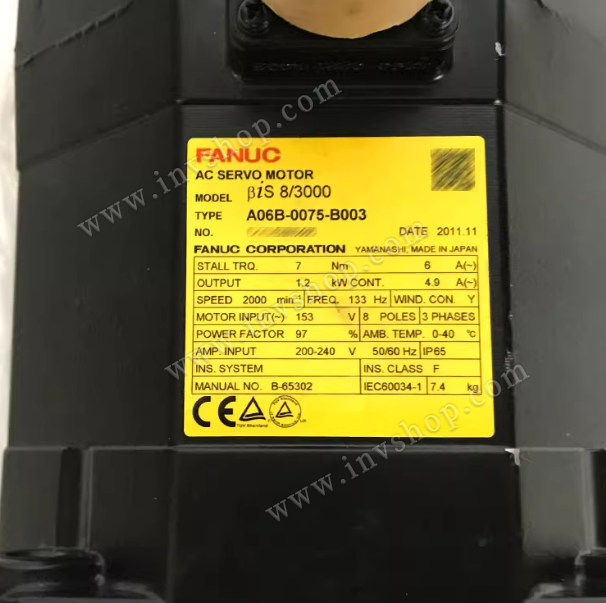 A06B-2075-B003 Fanuc Servomotor