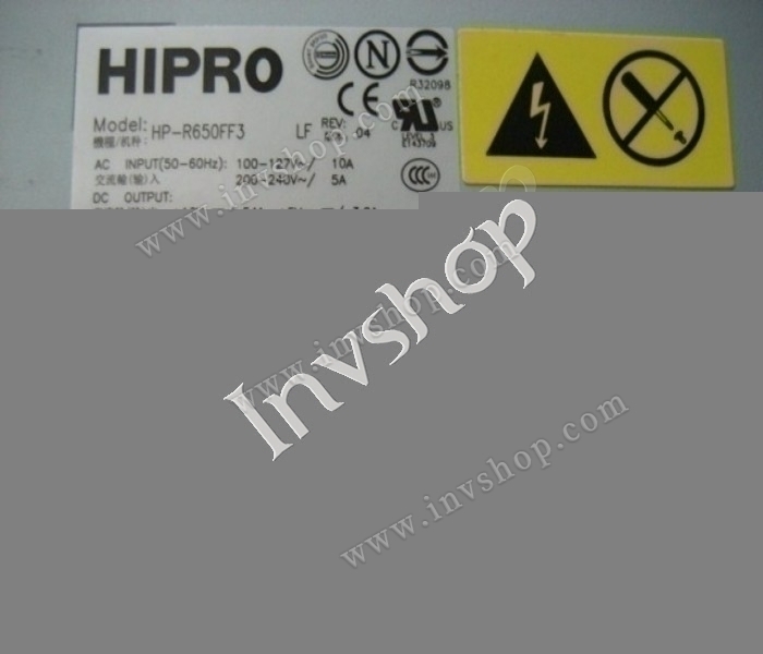 NEW Intel 650W APP4650WPSU HP-R650FF3 Redundant 2nd Server Power Supply Module