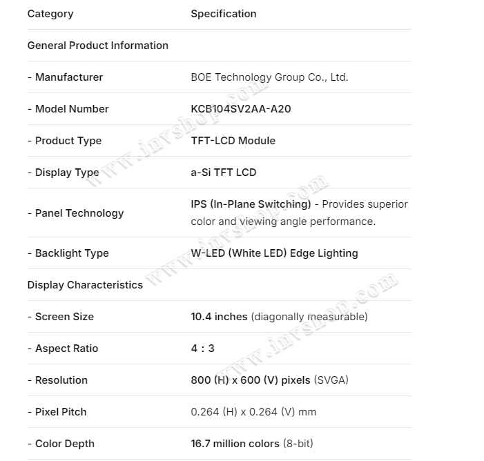 NEU 10.4INCH KYOCERA LCD PANEL KCB104SV2AA -A20