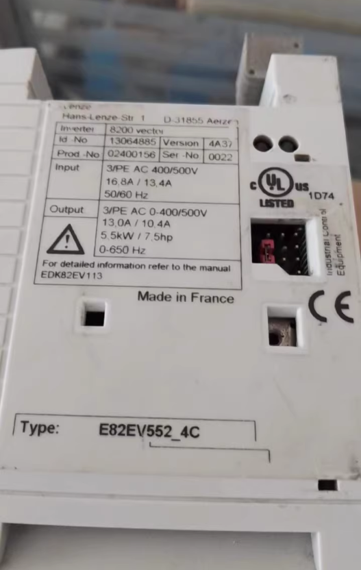 LENZE 5.5KW inverter E82EV552_4C
