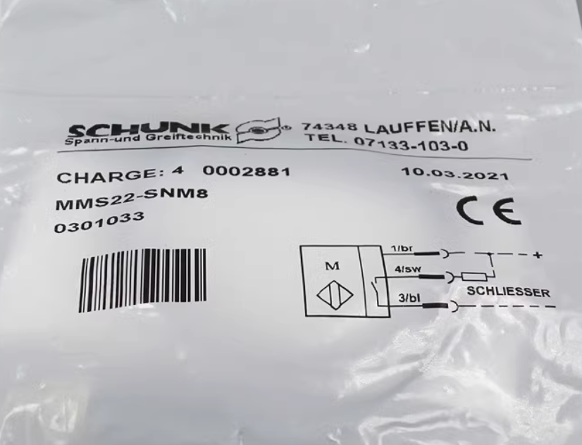 SCHUNK MMSK22-SNM8 0301033 Cylinder magnetic switch sensor